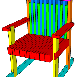 2x4 rocking chair